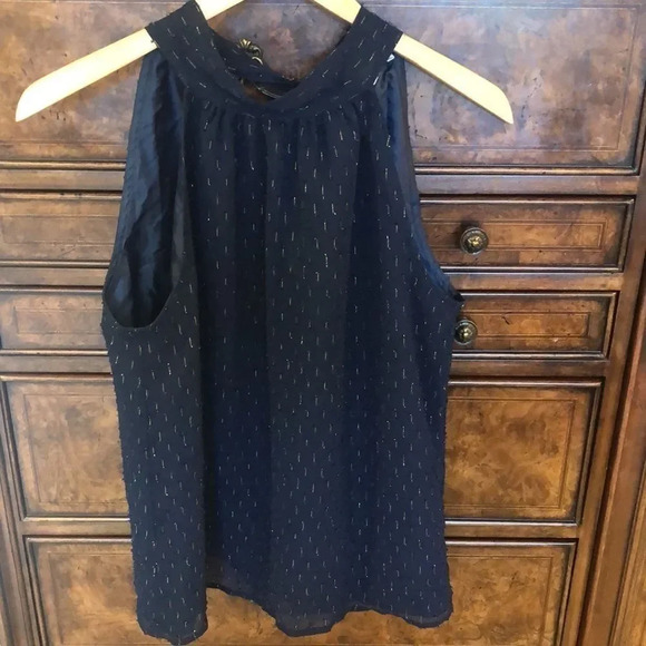 J Crew black tank top with gold - Picture 2 of 14
